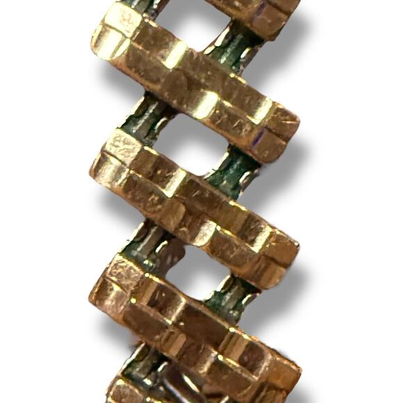 VTG Sears & Roebuck Co Watch Mens Gold Tone Manual Wind Stretch Bracelet WORKS - Picture 8 of 9